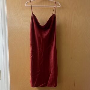 alice + olivia Red Zip-Back Dress